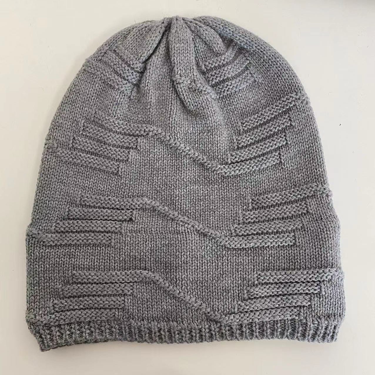 Recycle polyester solid beanie