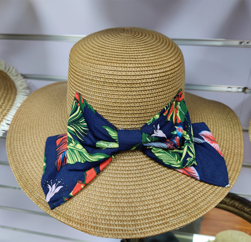 Bow pp braided straw hat