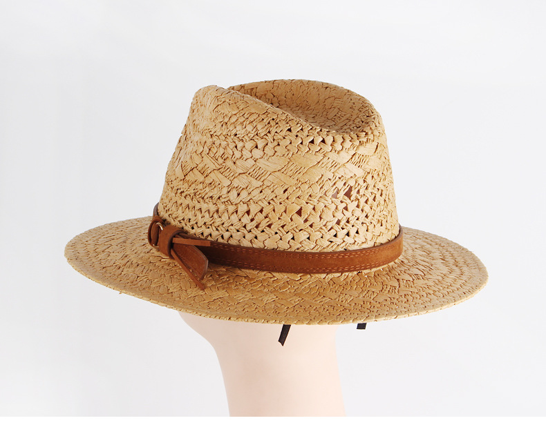 Fashion British Couples Summer Travel Straw Hat