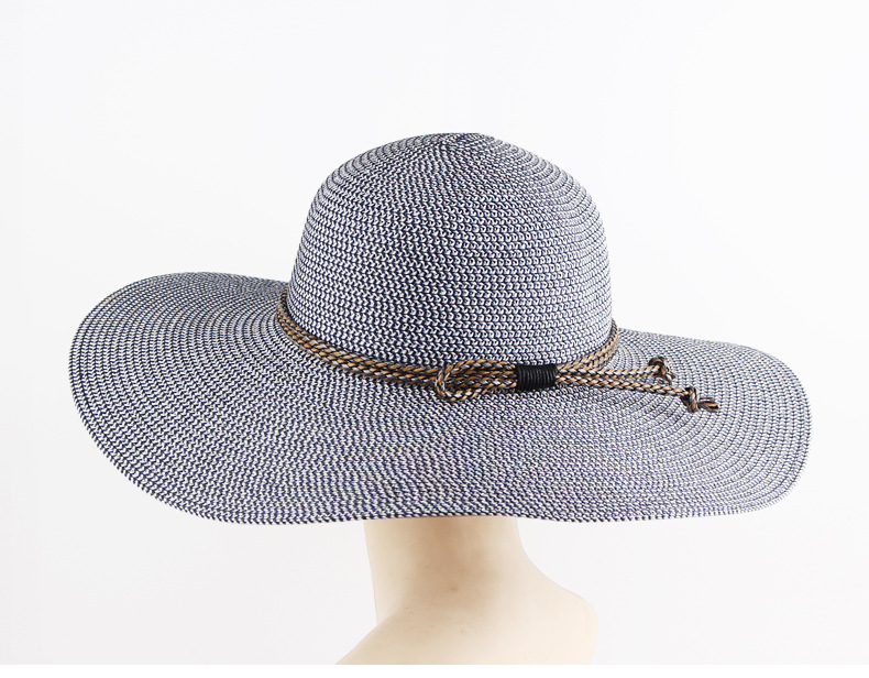 Summer Women′s Fashion Big-Brimmed Travel Sunscreen Straw Hat