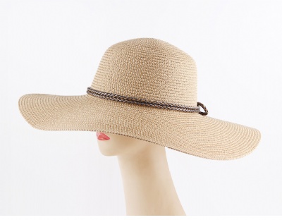 Summer Women′s Fashion Big-Brimmed Travel Sunscreen Straw Hat