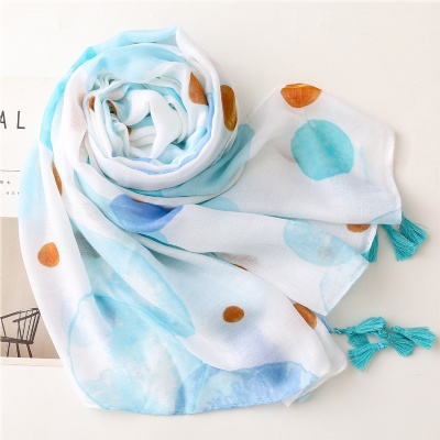 Summer bubble travel sunscreen silk scarf