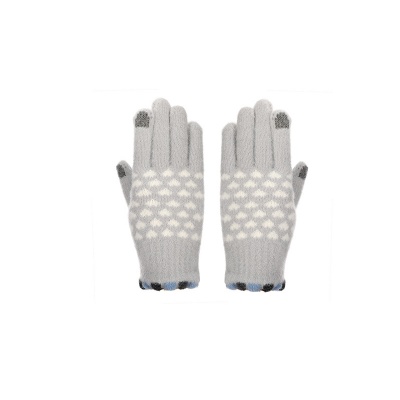 Touch Screen Heart Jacquard Gloves