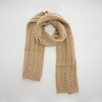 Chunky Knitted Gold wire  Acrylic Scarf & Beanie Set