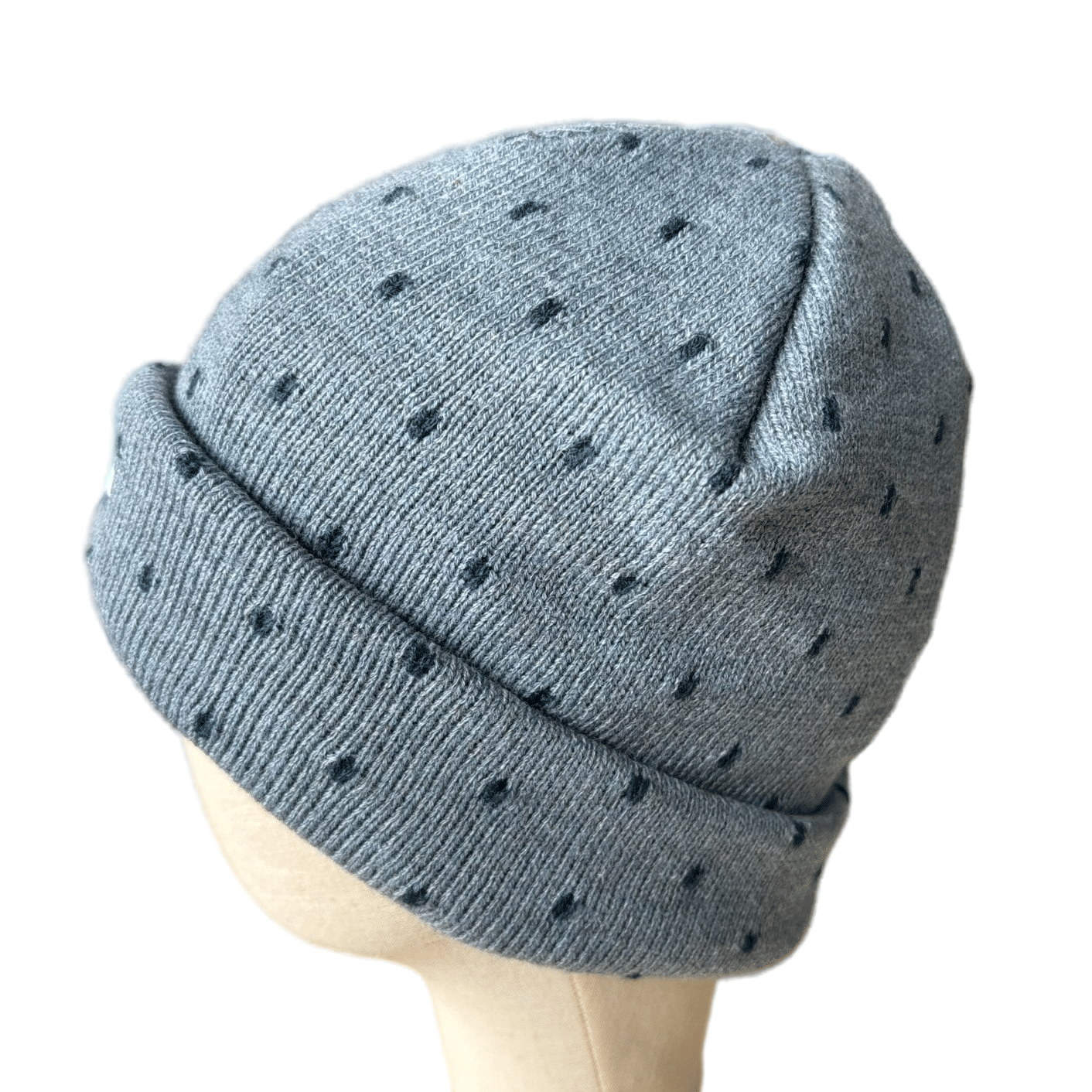 Cozy Thick Knit DOT Wave Point Beanie Hat for Cold Winter Days
