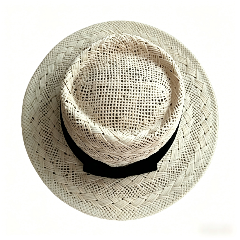 Straw Hat with Wide Brim Retro Style Summer Fashion Accessory