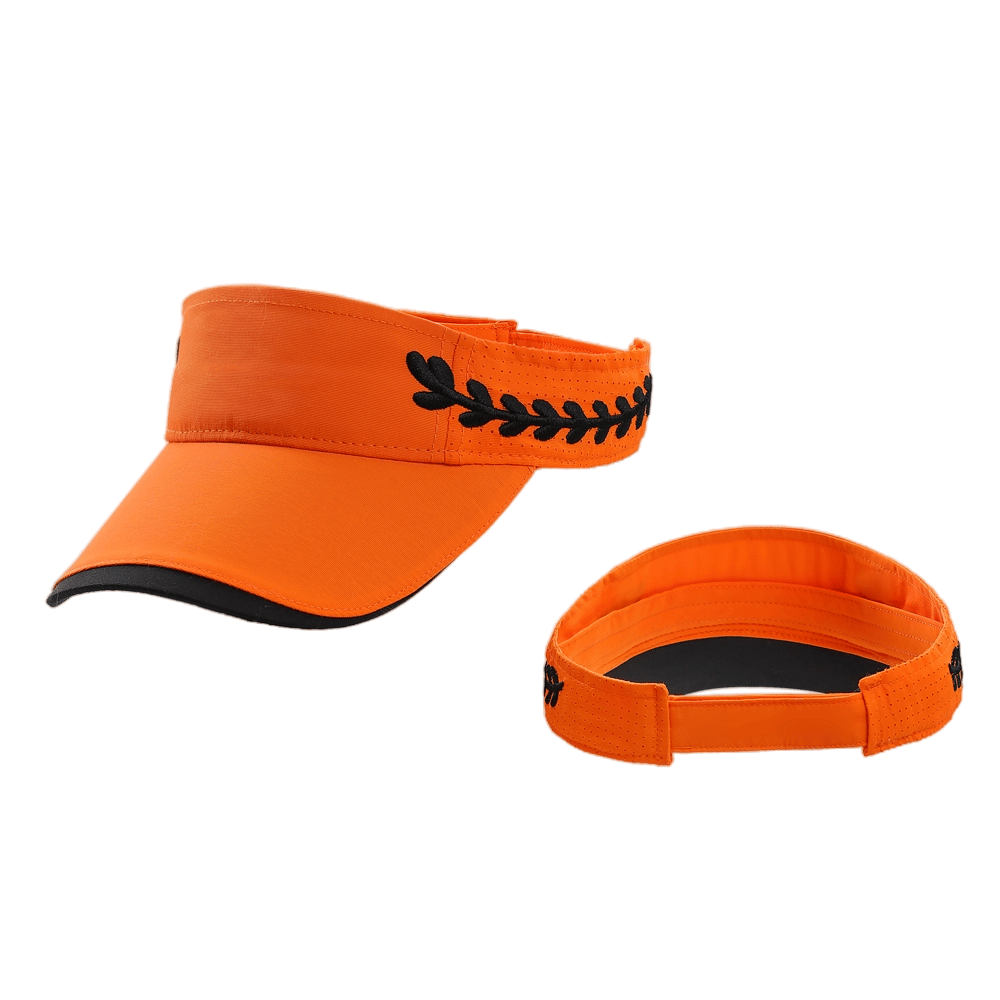 Bright Orange Embroidered Sports Sun Visor