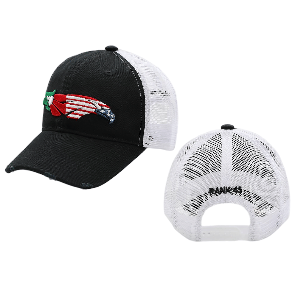 Embroidered American Flag Baseball Hat with Snapback Closure