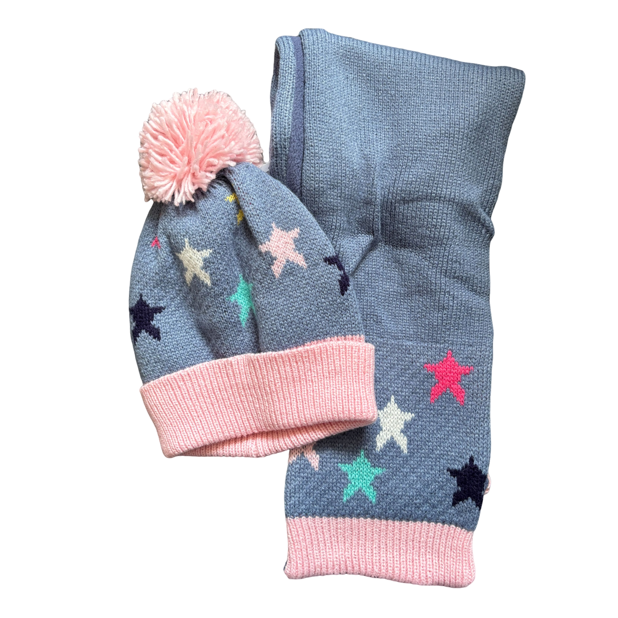 Kids Star Knit Beanie & Scarf Set
