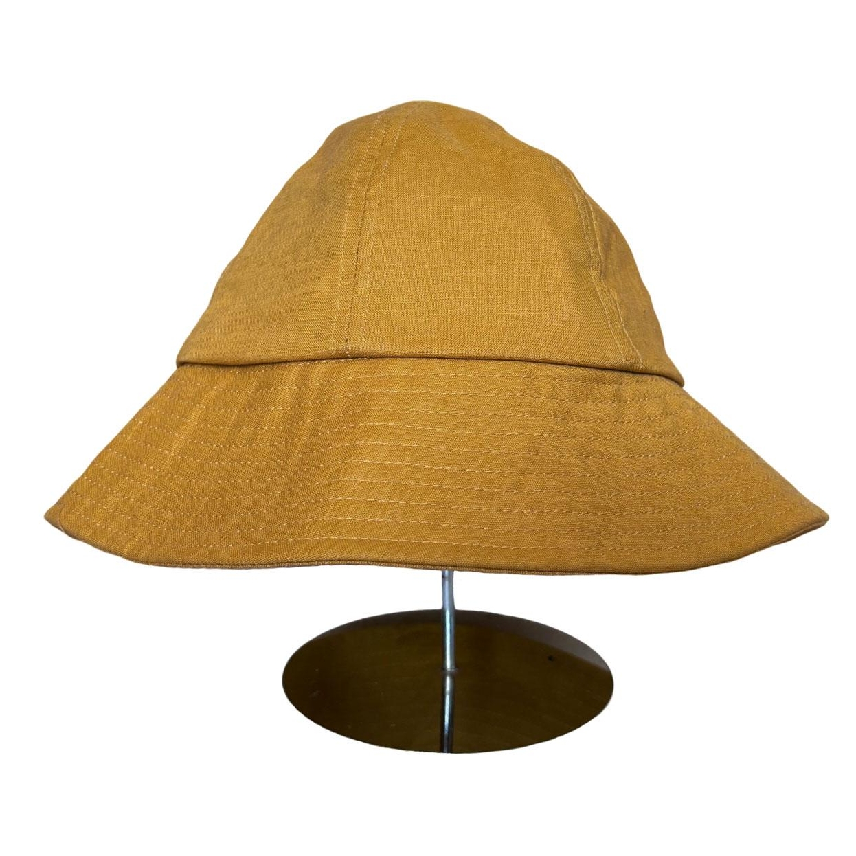 Mustard Yellow Wide Brim Bucket Hat