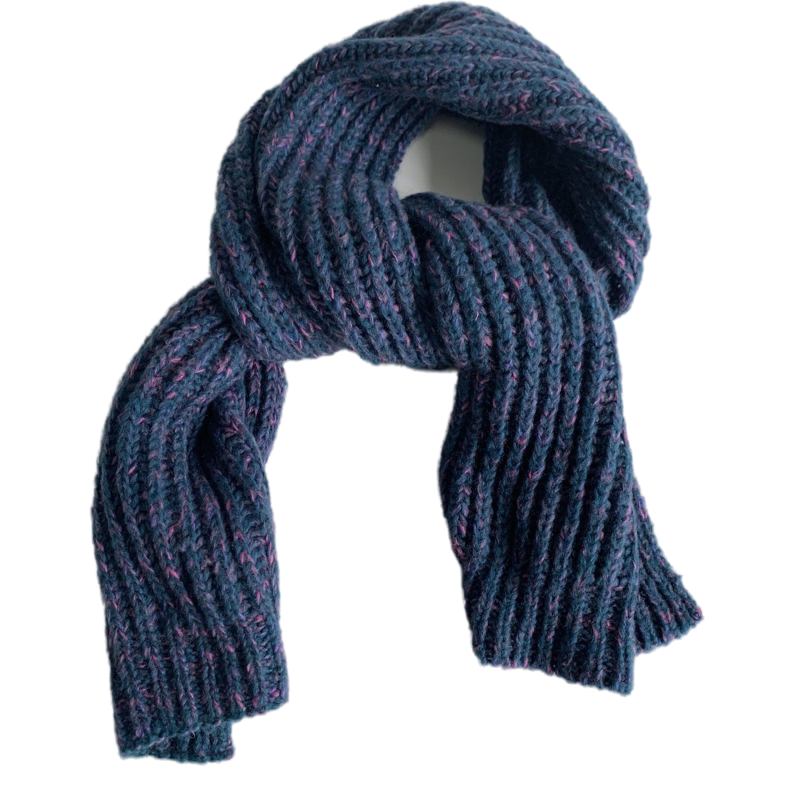 Chunky Ribbed Knit Scarf for Women