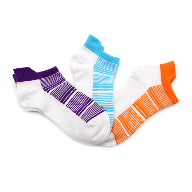 Bamboo Colorful Striped Ankle Socks