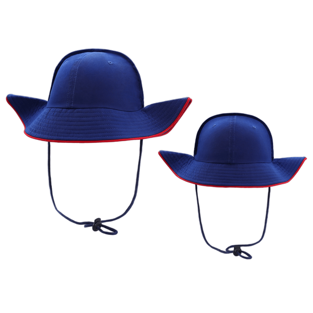 Wide Brim Sun Hat with Chin Strap
